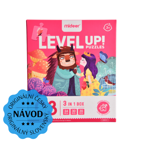 LEVEL UP! 03 - Dobrodružstvá princezien puzzle 3v1 verzia 2022